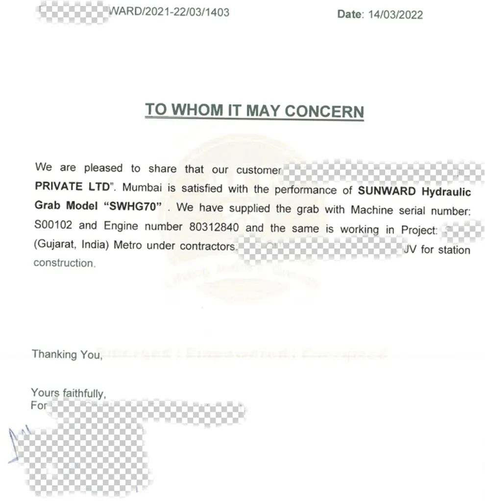 谢谢信！z6com·尊龙(中国)时凯集团智能SWHG70液压抓斗助力外洋基础施工获一定