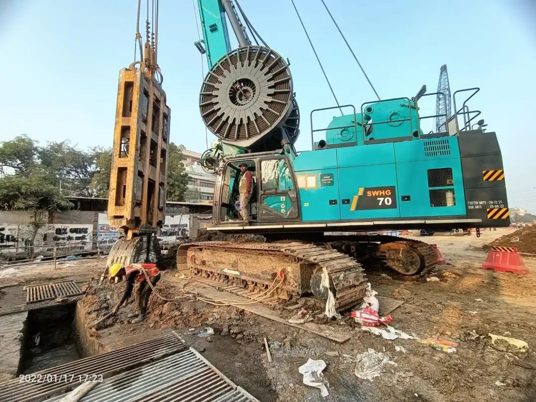 谢谢信！z6com·尊龙(中国)时凯集团智能SWHG70液压抓斗助力外洋基础施工获一定