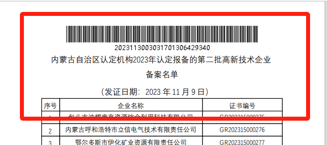 喜报！z6com·尊龙(中国)时凯集团巨鼎获国家高新手艺企业认定