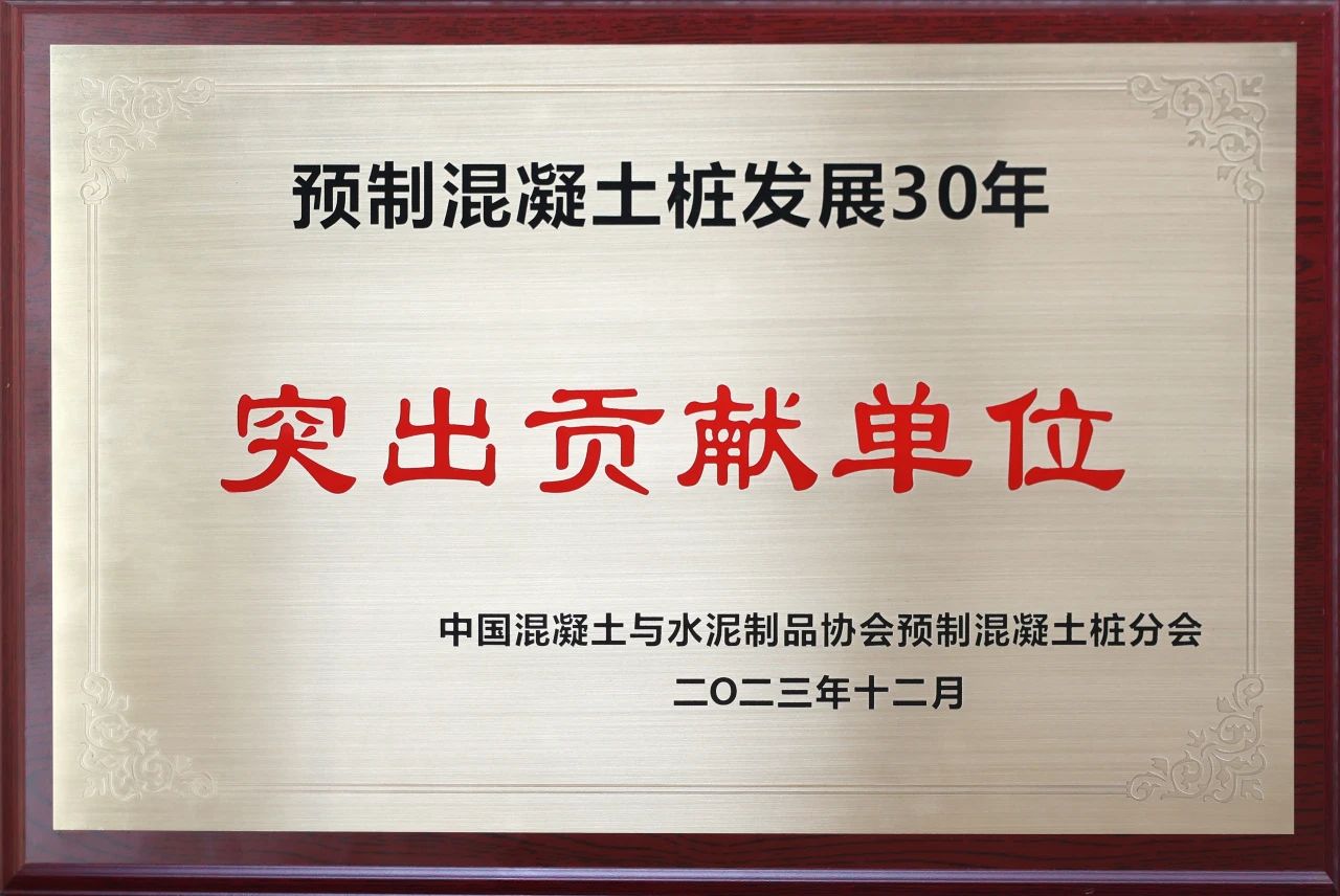 z6com·尊龙(中国)时凯集团智能获评预制混凝土桩行业生长30年“突出孝顺单位”